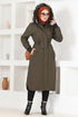 Hooded Coat EMO7010 Khaki - Thumbnail