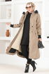 Hooded Coat EMO7010 Mink - Thumbnail