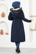 Hooded Coat EMO7010 Navy blue - Thumbnail