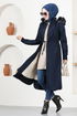 Hooded Coat EMO7010 Navy blue - Thumbnail