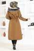 Hooded Coat EMO7010 Taba - Thumbnail