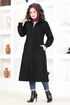 Hooded Coat EMO7023 Black - Thumbnail