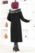 Hooded Coat EMO7023 Black - Thumbnail