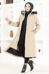 Hooded Coat EMO7023 Cream - Thumbnail