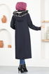 Hooded Coat EMO7023 Navy blue - Thumbnail