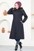 Hooded Coat EMO7023 Navy blue - Thumbnail