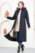 Hooded Coat EMO7023 Navy blue - Thumbnail