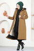 Hooded Coat EMO7023 Taba - Thumbnail