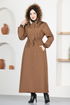 Hooded Coat MSL4622 Brown - Thumbnail