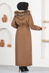 Hooded Coat MSL4622 Brown - Thumbnail