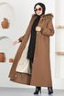 Hooded Coat MSL4622 Brown - Thumbnail