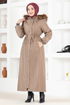 Hooded Coat MSL4622 Mink - Thumbnail