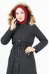 Hooded Coat MSL8057 Black - Thumbnail