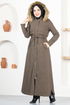 Hooded Coat MSL8057 Mink - Thumbnail