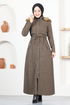 Hooded Coat MSL8057 Mink - Thumbnail