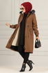 Hooded Coat MSS5055 Taba - Thumbnail