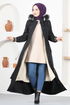 Hooded Coat MSS5075 Black - Thumbnail