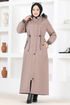 Hooded Coat MSS5075 Mink - Thumbnail