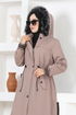 Hooded Coat MSS5075 Mink - Thumbnail