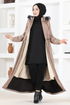 Hooded Coat MSS5095 Mink - Thumbnail