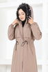 Hooded Coat MSS5095 Mink - Thumbnail