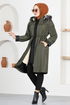 Hooded Coat MSS5098 Khaki - Thumbnail