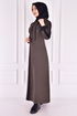 Hooded Dress Khaki ASM2339 - Thumbnail