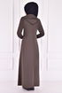 Hooded Dress Khaki ASM2339 - Thumbnail