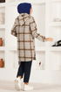 Hooded Knitwear Tunic HDL5150 Mink - Thumbnail