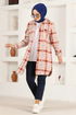 Hooded Knitwear Tunic HDL5150 Powder - Thumbnail