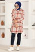 Hooded Knitwear Tunic HDL5150 Powder - Thumbnail