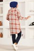 Hooded Knitwear Tunic HDL5150 Powder - Thumbnail