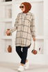 Hooded Knitwear Tunic HDL5150 The Stone - Thumbnail