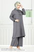 Hooded Linen Team 824OZR1047-M Anthracite - Thumbnail