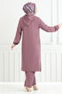 Hooded Linen Team 824OZR1047-M Dark Lilac - Thumbnail