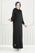 Hooded Sport Dress 13368ETT902-M Black - Thumbnail