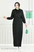 Hooded Sport Dress 13368ETT902-M Black - Thumbnail