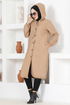 Hooded Stamp Coat END5045 Mink - Thumbnail