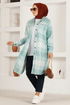 Hooded Tunic HDL5111 Mint - Thumbnail