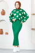 In A Dress Double Knitwear Team MSL5813 Green - Thumbnail