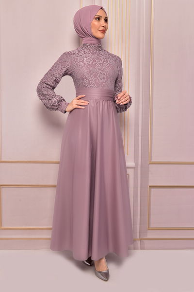 ASM - İnci Detay Abiye Gül Kurusu ASM2483