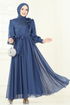 İnci Detay Janjan Abiye 8000AB368-MS İndigo - Thumbnail