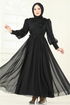 İnci Detay Janjan Abiye 8000AB368-MS Siyah - Thumbnail