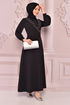 İncili Abiye Siyah END5512 - Thumbnail