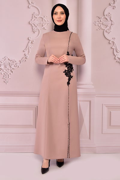 ASM - İncili Elbise Vizon ASM2540
