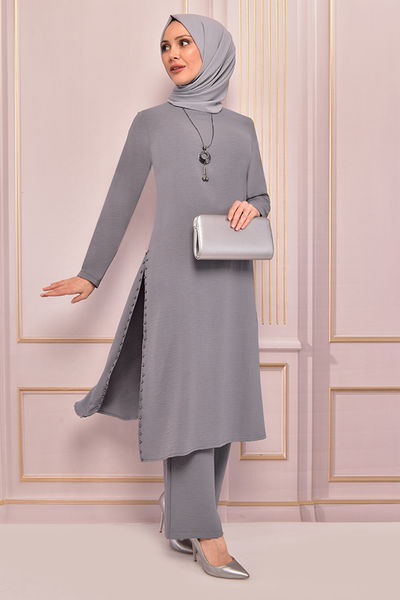 ASM - İncili Kombin Gri ASM2568