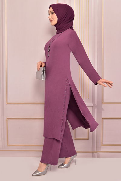 ASM - İncili Kombin Gül Kurusu ASM2568