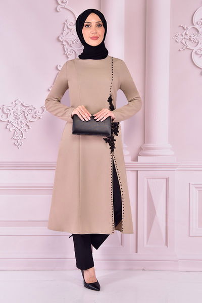 ASM - İncili Kombin Vizon ASM2458