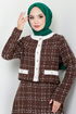 Jacke Tweed Röcke Team 1140S982-M Kaffee - Thumbnail