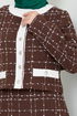 Jacke Tweed Röcke Team 1140S982-M Kaffee - Thumbnail